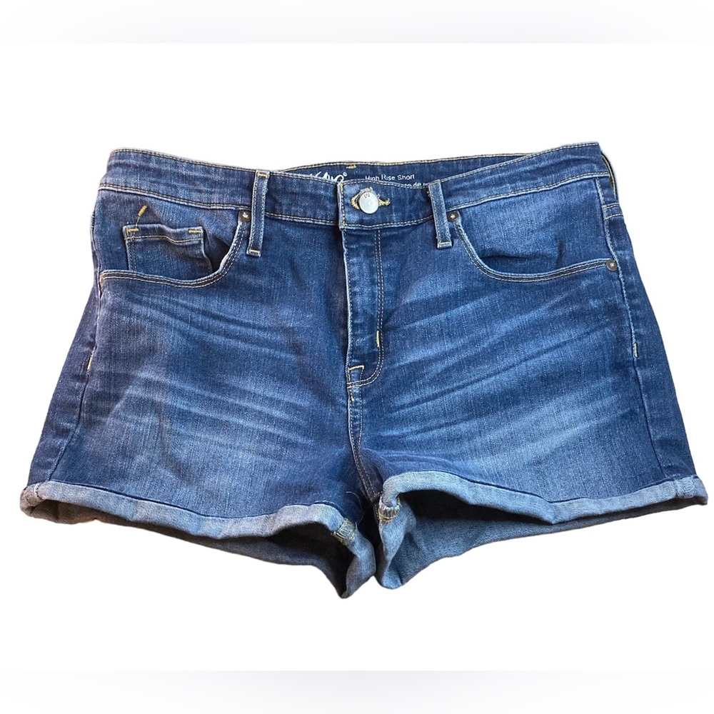 Mossimo women’s high rise power stretch jean shorts 12